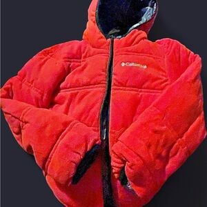 Columbia Vibrant Red Insulated reversible Jacket size 8-10